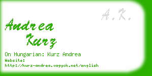 andrea kurz business card